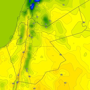 Jordan A noticeable rise in temperatures on Tuesday and the weather