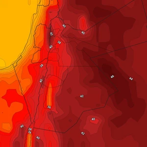 Jordan issues the latest heat wave forecast, which will continue until the end of the week. 