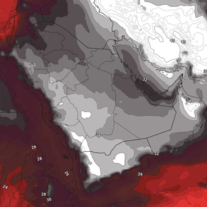 Arabian Gulf | This week's weather... An expected crossing of an eastern wave with active thunderstorms coinciding with dusty weather conditions that require attention regarding the limit of horizontal visibility.
