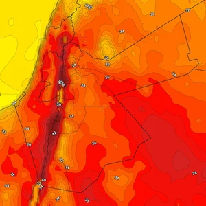 مناطق الأغوار الأكثر تأثّرًا بالكتلة الهوائية الحارة ودرجات الحرارة تصل إلى 40 مئوية وربما أكثر | عرب تايم
