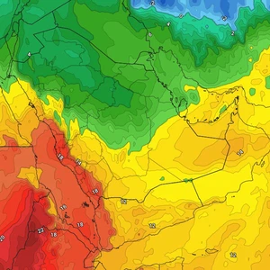 Arabie Saoudite | Fluctuations de température attendues dans la période à venir et observation de l'afflux d'une masse d'air froid à ce moment (détails)