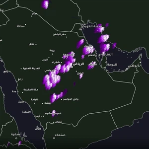 السعودية - 8:00 مساءً   أمطار رعدية متفاوتة الغزارة تؤثر على العاصمة الرياض   طقس العرب   طقس العرب