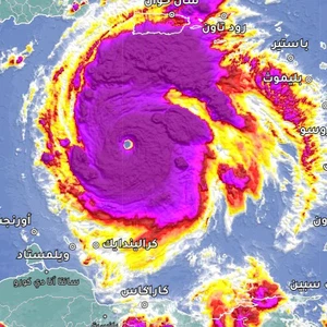 Latest updates: The area of the eye of Hurricane Beryl is extremely large and is larger than the area of 4 Arab countries. Details