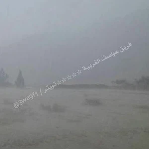 أمطار غزيرة جدا على المخاضه غرب الطائف تصوير محمد باحاج