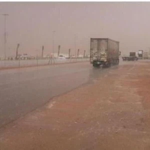 أمطار الجلة غرب الرياض