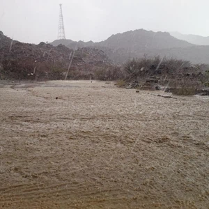 بالصور: أمطار وبَرَد وسيول على الطائف عصر أمس  