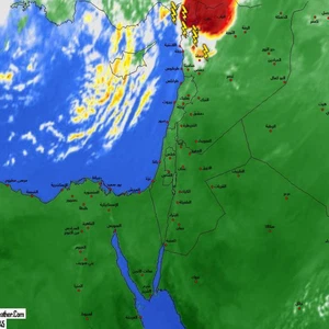 بداية تطور كتلة الغيوم الرعدية ظهر الجمعة