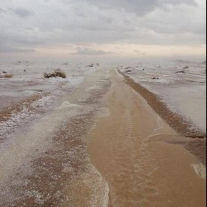 البرد في منطقة عرجاء شمال الدوادمي