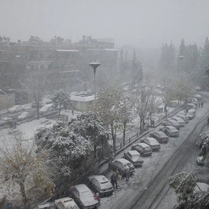 صور متنوعة من العاصفة الثلجية الأخيرة في جنوب سوريا 
