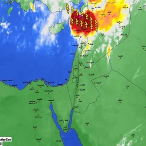 تحرّك الكتلة الرعدية جنوباً مساء الجمعة