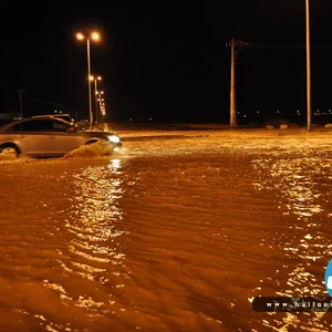 عاصفة أمطار قوية على حائل