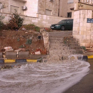 تشكُل بعض السيول في العاصمة - تصوير رزان