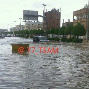  بالصور: فيضانات بمدينة املج بعد أمطار رعدية متواصلة  