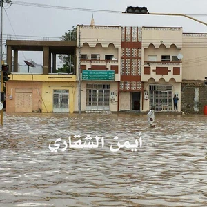  بالصور: فيضانات بمدينة املج بعد أمطار رعدية متواصلة  