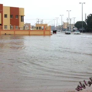 بالصور: شاهد ما فعلته الأمطار الغزيرة في حفر الباطن نهار اليوم 