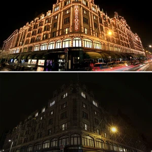 الظلام يلف بمتجر هارودز الشهير في لندن