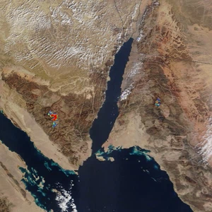 بالصور : ناسا ترصُد ثلوج المنطقة من الفضاء بعد المُنخفض الجوي الأخير