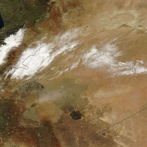 صورة من الأقمار الاصطناعية لثلوج سوريا مع بداية شباط 2014