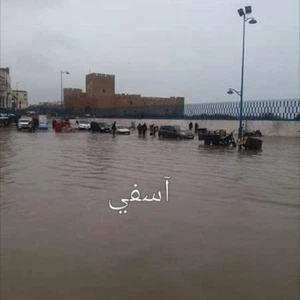بالصور .. الفيضانات في شوارع المدن المغربية بعد الأمطار الغزيرة