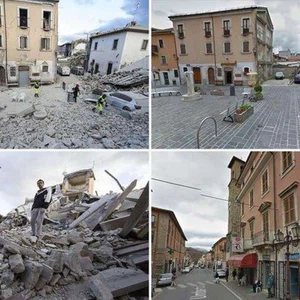 بالصور.. شاهد البلدات الإيطالية قبل وبعد الزلزال