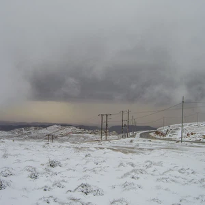 In pictures The white visitor covers the highlands of the south of the Kingdom today, Thursday