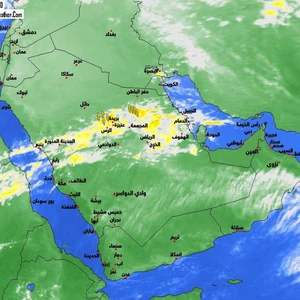 بالصور : أجواء العاصفة "مسرة" في قطاع غزة 