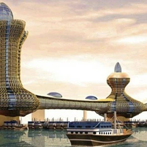  مدينة علاء الدين التي ستقع على خور دبي ، وتتضمن فنادق ومكاتب بتصاميم مستوحاة من أصالة الماضي 