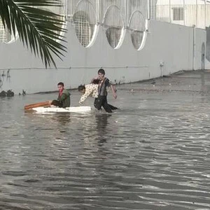 صور كارثية من أمطار املج عصر الجمعة 