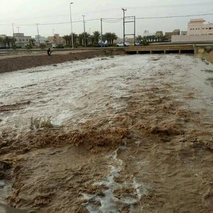 بالصور: عاصفة بردية بأحجام كبيرة تضرب الرس و الشوارع تغرق بمياه الأمطار