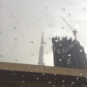 امطار في مدينة دبي