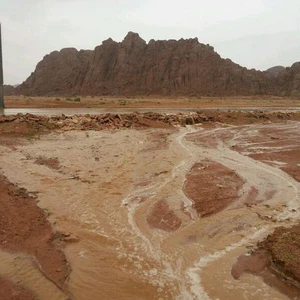 بالصور: أمطار الخير تروي غرب حائل وفرص الأمطار مُستمرة في ساعات الليل 