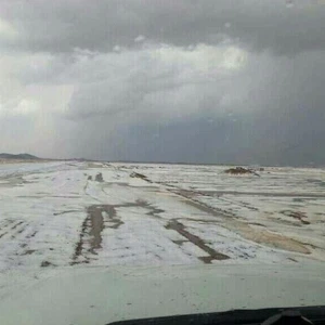  صور البردية القوية التي ضربت مركز انبوان جنوب غرب حائل عصر السبت