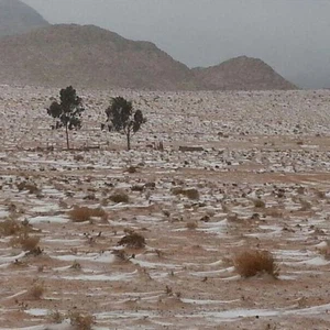 عاجل: الصور الأولية لتساقط الثلوج على مرتفعات تبوك 