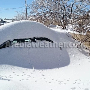 ٥٠ صورة لمترين من الثلوج في الطفيلة