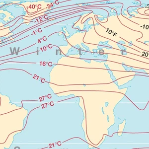 What are the lines that connect points of equal temperature called?