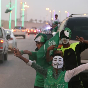 مسيرات الاحتفال في عرعر