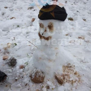 بالصور || هكذا عبر بعض الاشخاص عن فرحتهم بالثلوج بصنع رجل الثلج (Snowman) 