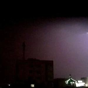 عاصفة رعدية في العاصمة الرياض- تصوير أبو لجين