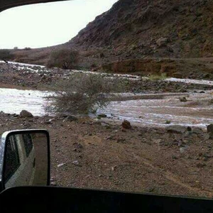 صورة من أمطار البدع غرب تبوك - عبر واتساب