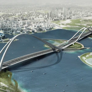 In pictures: The world&#39;s largest arch bridge in Dubai