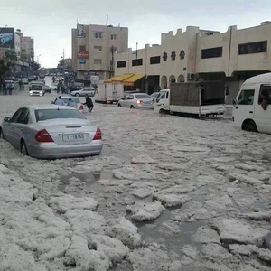 عاصفة بردية تاريخية في العاصمة عمان