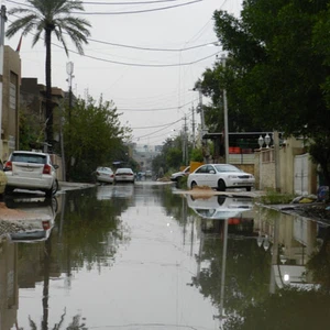 بالصور : موجة فيضانات تجتاح العاصمة العراقية بغداد