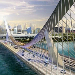 In pictures: The world&#39;s largest arch bridge in Dubai