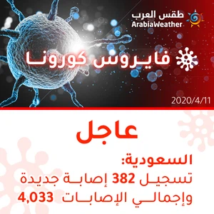 Saudi Arabia 382 new cases of coronavirus were recorded, with a total of 4,033 cases