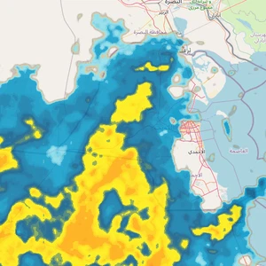 Kuwait - Update 12:30 at night | The flow of clouds and increased chances of rain in the coming hours