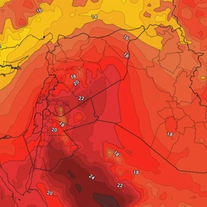 Jordan: Notable temperature fluctuations between the first and last days of this week