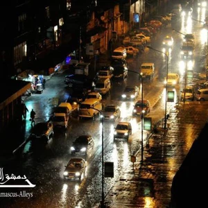 أمطار غزيرة شَهِدتها عاصمة الياسمين وريفها ليلة السبت - الأحد .. 