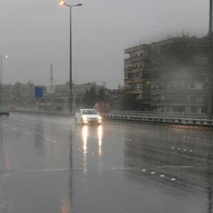 أرشيفية للأمطار في دمشق
