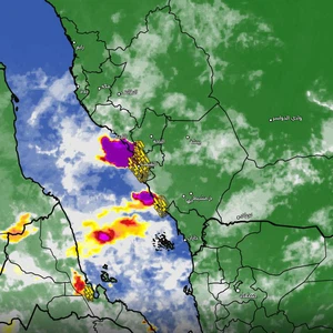 Arabie Saoudite | Orages matinaux affectant certaines côtes de la mer Rouge et concentrés sur Qunfudhah