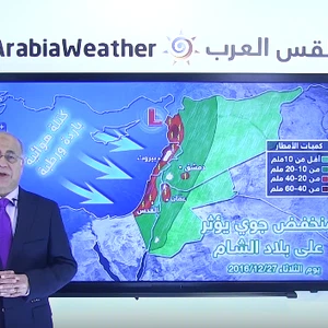  الأردن/بالفيديو: شرح توضيحي للمنخفض الجوي الجديد المُقبل يوم الثلاثاء